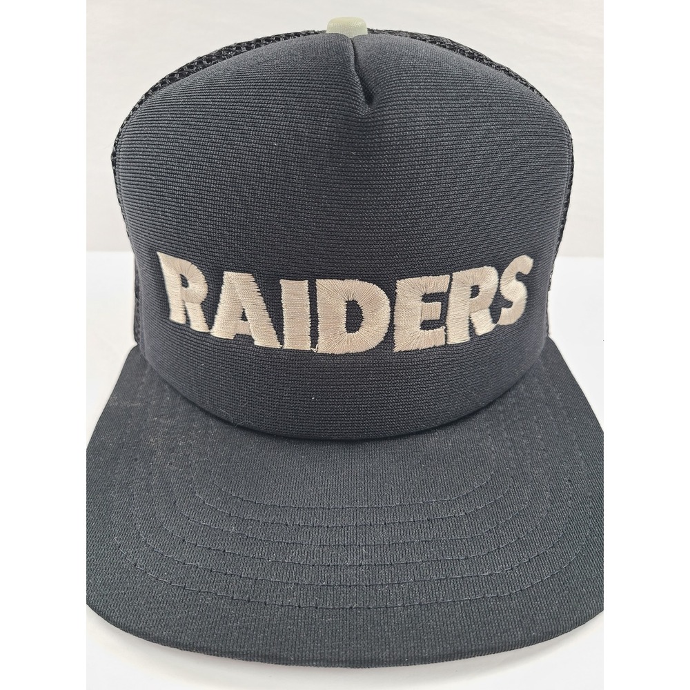 LA Raiders New Era Vintage Trucker Snapback Hat NFL Made in USA Sportswear Retro